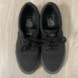 Vans All Black Canvas Sneakers Size 7.5